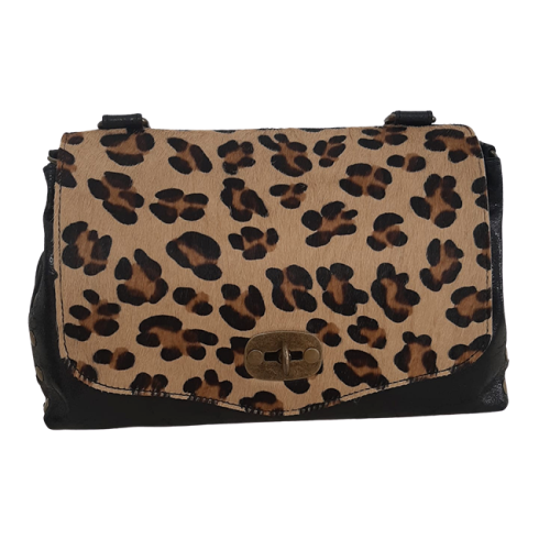 Borsa in pelle animalier maculata 