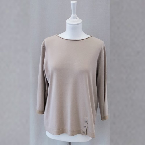 Maglia IO DONNA 013 beige con bottoni